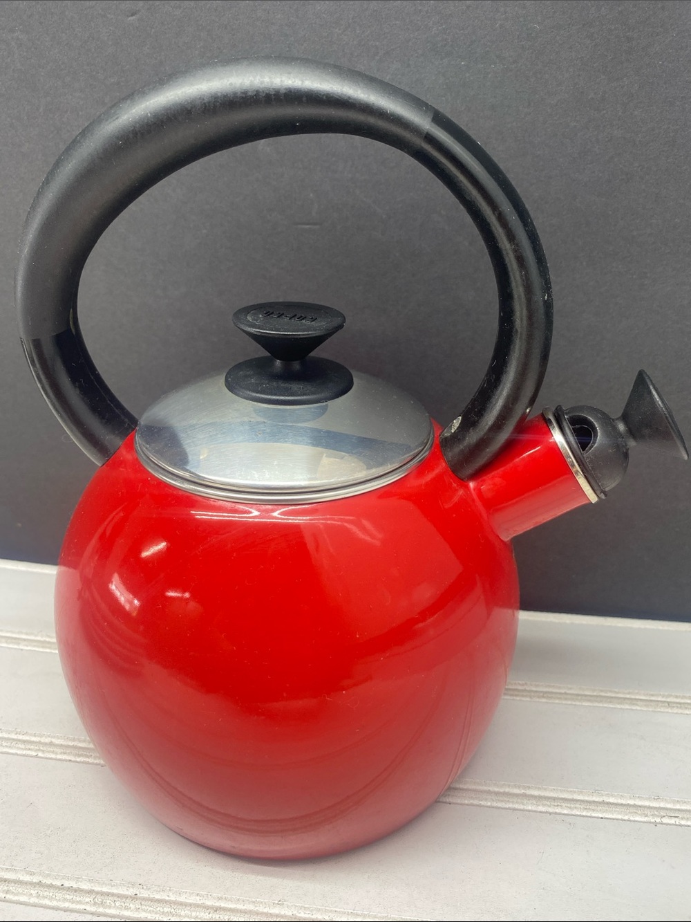 Copco Enamel on Steel Camden Tea Kettle 1-1/2-Quart Red
